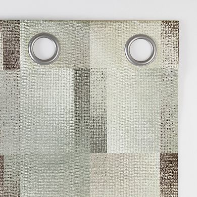Sun Zero Sterling Gradient Geometric 100% Blackout Single Window Curtain Panel
