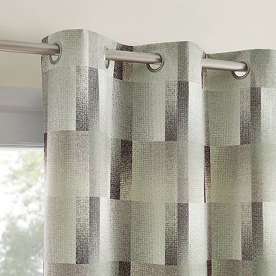 Sun Zero Sterling Gradient Geometric 100% Blackout Single Window Curtain Panel