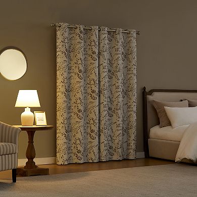 Sun Zero Bria 100% Blackout Grommet Single Window Curtain Panel