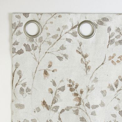 Sun Zero Bria 100% Blackout Grommet Single Window Curtain Panel