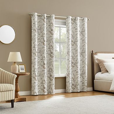 Sun Zero Bria 100% Blackout Grommet Single Window Curtain Panel