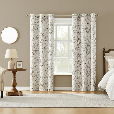 Sun Zero Bria 100% Blackout Grommet Single Window Curtain Panel