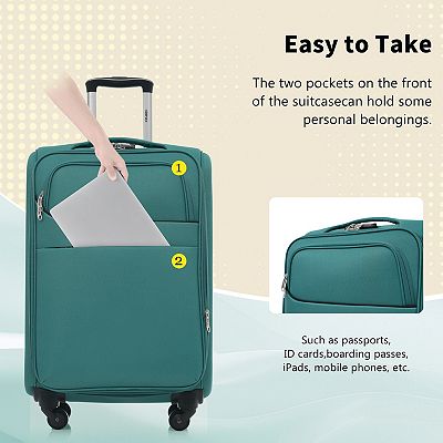 Merax 4-Piece Softside Luggage Set Expandable Suitcases with