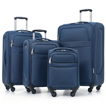 Merax 4 pc Softside Luggage Set Expandable Suitcases with Spinner Wheels, TSA Lock