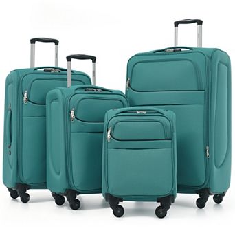 Merax 4 pc Softside Luggage Set Expandable Suitcases with Spinner Wheels, TSA Lock