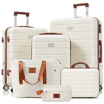 Merax Travelpro Max 6 pc Hardside Spinner Luggage Set with TSA Lock, Expandable Duffel Bag
