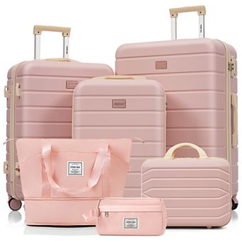 Merax Travelpro Max 6 pc Hardside Spinner Luggage Set with TSA Lock, Expandable Duffel Bag