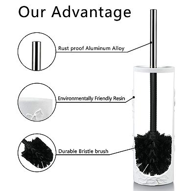 Toilet Brush and Holder Set Bathroom Cleaning Tool Modern Compact Durable