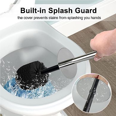 Toilet Brush and Holder Set Bathroom Cleaning Tool Modern Compact Durable