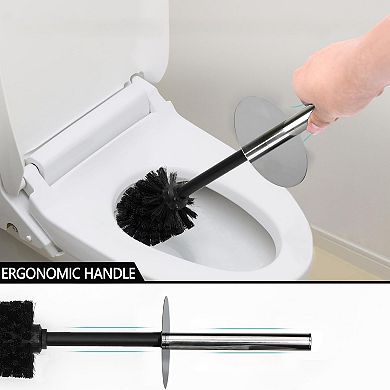 Toilet Brush and Holder Set Bathroom Cleaning Tool Modern Compact Durable