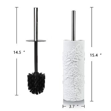 Toilet Brush and Holder Set Bathroom Cleaning Tool Modern Compact Durable