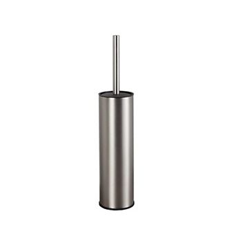 Toilet Brush and Holder Stainless Steel with Splash-Proof Cover 2 Brush Heads 360° Deep Cleaning