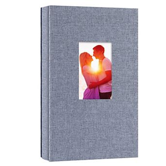 Linen Photo Album 4x6 300 Photos Cover Window Family Wedding Anniversary