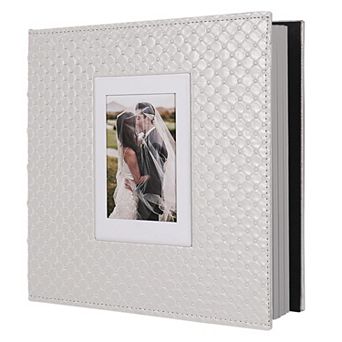 Scrapbook Photo Album 60 Pages DIY Self-Adhesive PU Leather Cover 4x6 5x7 8x10 Photos Window Design