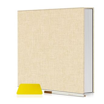 Self-Adhesive Scrapbook Photo Album 40 Pages Linen Cover for 4x6 5x7 8x10 Pictures DIY Wedding