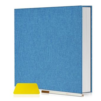 Self-Adhesive Scrapbook Photo Album 40 Pages Linen Cover for 4x6 5x7 8x10 Pictures DIY Wedding