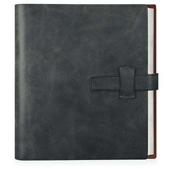 Leather Photo Album 4x6 200 Photos 30 Writing Paper Horizontal Ring Binder 8.5x10 Inch Wedding Gift