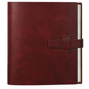Leather Photo Album 4x6 200 Photos 30 Writing Paper Horizontal Ring Binder 8.5x10 Inch Wedding Gift