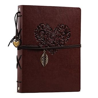 Leather Photo Album 4x6 160 Photos Refillable 6 Ring Binder with 30 Writing Paper Pages for Travel