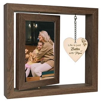 Touches Heart Rotating Picture Frame First Time Family Gift 4x6