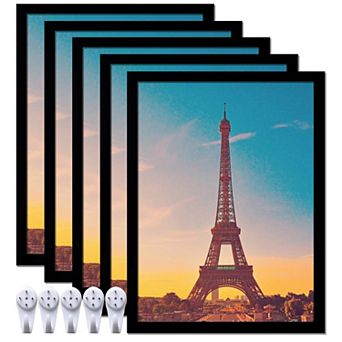 Picture Frame Set of 5 Black Photo Frames Wall Gallery Desktop Horizontal Vertical