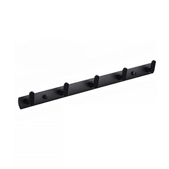 Wall Mounted Coat Rack Towel Holder Modern Black Space Aluminum Entryway Bathroom
