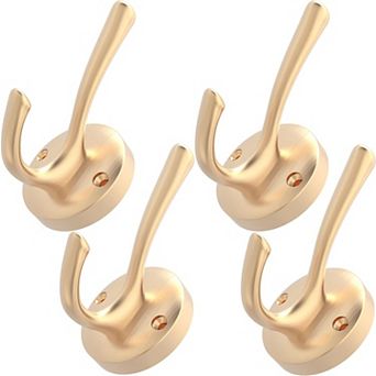 Towel Hooks Heavy Duty Zinc Alloy Double Wall Mounted Coat Robe Hook for Bathroom Kitchen