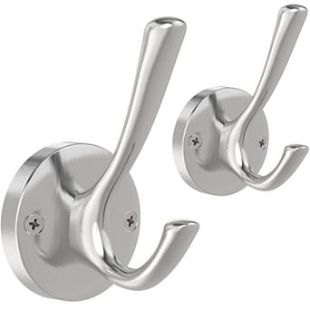 Towel Hooks Heavy Duty Zinc Alloy Double Wall Mounted Coat Robe Hook for Bathroom Kitchen