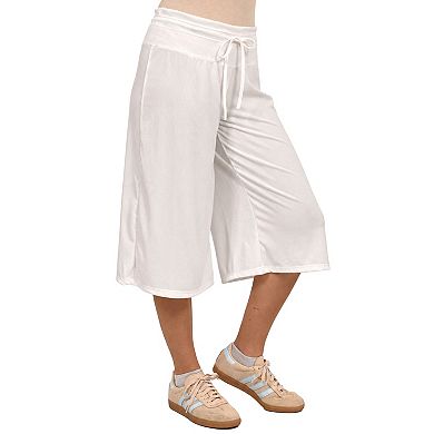 Women's 24Seven Comfort Apparel Drawstring Flared Capri Pants