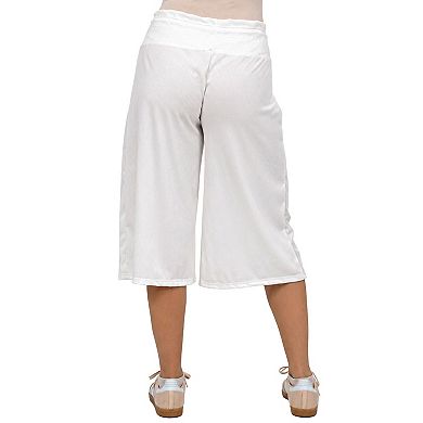 Women's 24Seven Comfort Apparel Drawstring Flared Capri Pants