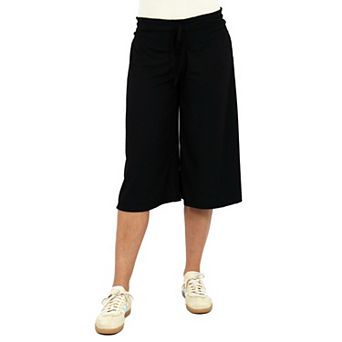 Women's 24Seven Comfort Apparel Drawstring Flared Capri Pants
