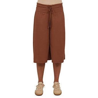 Women's 24Seven Comfort Apparel Drawstring Flared Capri Pants