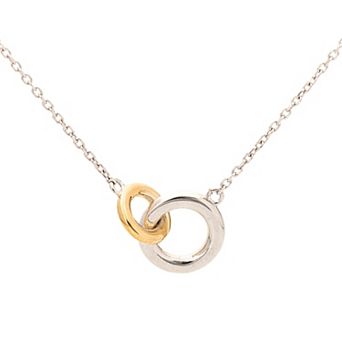 Belinda Jewelz Two-Tone Interconnected Rings Necklace
