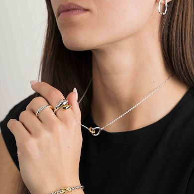 Belinda Jewelz Two-Tone Interconnected Rings Necklace