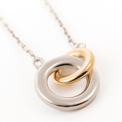Belinda Jewelz Two-Tone Interconnected Rings Necklace