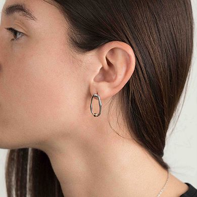 Belinda Jewelz Two-Tone Molten Dangle Stud Earrings