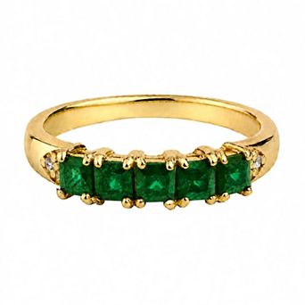 Belinda Jewelz 18k Gold Plated Vermeil Princess-Cut Birthstone Ring