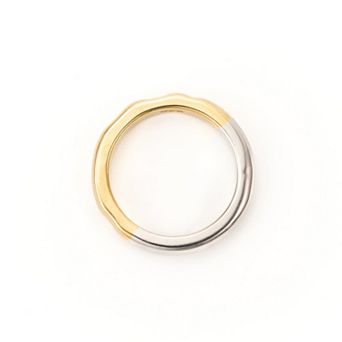Belinda Jewelz 18k Gold Plated Vermeil Two-Tone Band Ring
