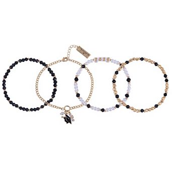 Hallmark 4 pc Black & Gold Graduation Bracelet Set