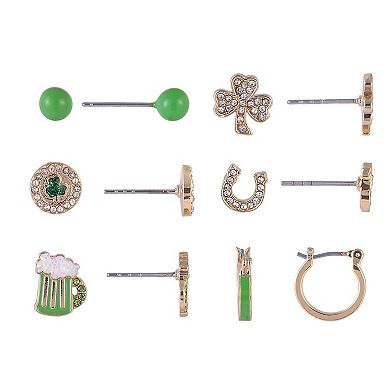 Hallmark St. Patrick's Day 6 pair Stud Earring Set