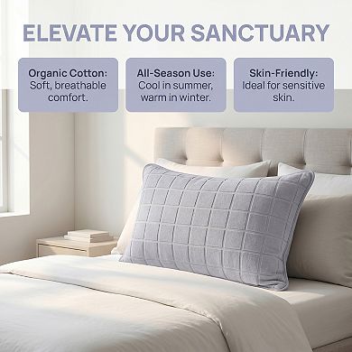 Pillow Protector with Outer Pockets, 2-pack, Breathable Hypoallergenic Cotton