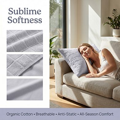 Pillow Protector with Outer Pockets, 2-pack, Breathable Hypoallergenic Cotton