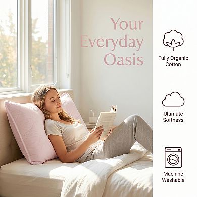 Pillow Protector with Envelope, 1-pack, Breathable Hypoallergenic Cotton, Suitable for Home