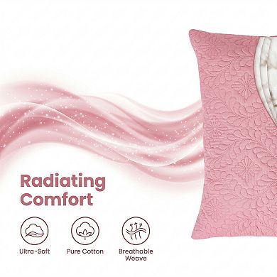 Pillow Protectors with Envelope Standard Size 2 Pcs, Breathable Cotton Throw Pillow Covers
