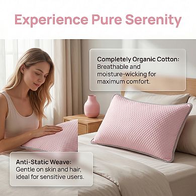 Standard-size Envelope-style Pillow Protector, 2-pack, Hypoallergenic Polyester Quilted
