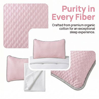 Standard-size Envelope-style Pillow Protector, 2-pack, Hypoallergenic Polyester Quilted
