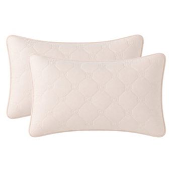 Envelope-style, 2-pcs, Heart-shaped Polyester Quilted Pillow Protector, Suitable for Home