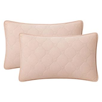 Envelope-style, 2-pcs, Heart-shaped Polyester Quilted Pillow Protector, Suitable for Home