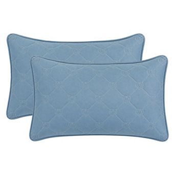 Envelope-style, 2-pcs, Heart-shaped Polyester Quilted Pillow Protector, Suitable for Home