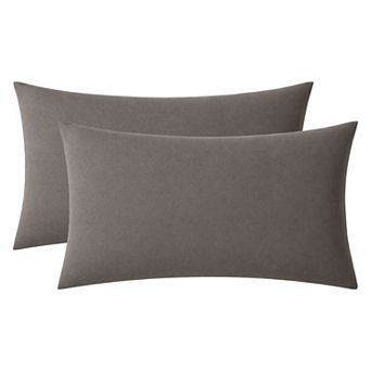 Pillow Protectors with Zipper Standard Size 2 Pack, Breathable Cotton Throw Pillow Covers
